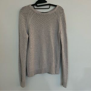 Max Studio Button Back Open Knit Sweater. Size Large
